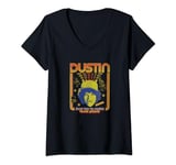 Stranger Things Dustin Floating Head Resist The Pearls Star V-Neck T-Shirt