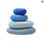 Colored Stone Building Blocks Stacking Game Kids Early A Blue