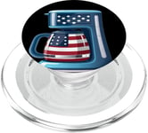 Patriotic coffee bean and maker costume PopSockets PopGrip for MagSafe