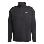 adidas Men's Terrex Multi Climacool Half Zip Long Sleeve, Black, L