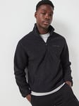 Calvin Klein Sport 1/4 Zip Sherpa Jacket - Black, Black, Size Xl, Men