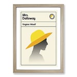 Big Box Art Book Cover Mrs Dalloway Virginia Wolf Framed Wall Art Picture Print Ready to Hang, Oak A2 (62 x 45 cm)