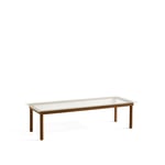 HAY - Kofi Water-Based Lacquered Walnut Frame W. Clear Reeded Glass Tabletop 140X50 - Soffbord