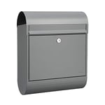 MEFA Ruby 866 866510DE Boîte aux lettres avec porte-journaux Blanc 450 x 350 x 150 mm Gris 450 x 350 x 150 mm