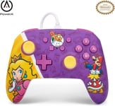 Manette Filaire Améliorée Pour Nintendo Switch, Modèle Switch Oled Et Switch Lite, Accessoire De Jeu, Manette De Jeu, Manette Filaire, Sous Licence Officielle - Mario: Princess Peach Battle