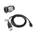 P4A Kobo Clara HD Charging set, usb cable, dual USB car charger with 2 sockets, micro USB, 2100mA