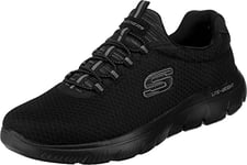 Skechers Homme Summits Sneaker, Black Mesh/Trim, 48.5 EU