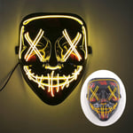 Uusi hauska LED Neon EL Wire Light Up Mask Halloween Masquerade Carnival Party Rave pääsiäisasu Cosplay hehkuva naamio