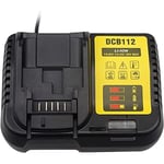 DCB112 laturi Dewalt 10.8V / 14.4V / 18V litiumakulle