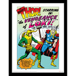 Pyramid International Marvel Comics Affiche encadrée Thor Édition collector Vengeance of Loki 30 x 40 cm