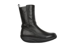 MBT Manchester Boot 2 Botte En Cuir Femme. Bottine Habillée Anatomique Et Confortable. Chaussure Physiologique Confort Et Stabilité Avec Semelle Incurvée. Botte Mi-Mollet Élégante Pour L'Hiver. Noir