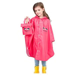 Wetry Poncho Pluie Enfant Cape de Pluie Manteau Imperméable Fille Garçon Veste Anti Pluie Léger Respirant et Réutilisable pour 75-170cm