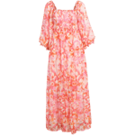 Ilona Long Dress Rayon-Silk - Pink