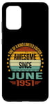 Coque pour Galaxy S20+ Awesome Since June 1952 limited edition 72nd Birthday