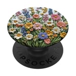 Bouquet de fleurs mixtes Fleurs sauvages Nature Botanique PopSockets PopGrip Adhésif