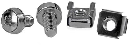 Startech 50 Pkg M6 Mounting Screws And Cage Nuts For Server Rack Cabinet