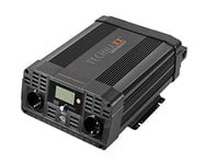 Technaxx Onduleur de voiture, Ecran LCD, Onde sinusoïdale pure 12 V à 230 V, Onduleur de voiture certifié TÜV Rheinland, 2 Prise Schuko, 2 port USB, 2000 W/4000 W (peak), Convertisseur de tension TE22