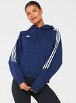 adidas Womens Tiro 24 Training Hoodie -navy, Navy, Size Xl, Women