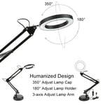 Foldable Eyecare Table Lamp Flexible Swing Arm USB Three Tone Office Studio GF0