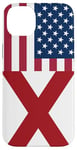 Coque pour iPhone 14 Plus Alabama and USA Flags: Americans Honor and Pride