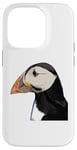 iPhone 14 Pro Puffin Auks Seabird Lunde alken Wildlife Animal Illustration Case