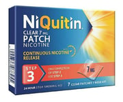 NiQuitin Clear 7mg Nicotine Patches, Step 3, 1 Week Supply, 7 patches.