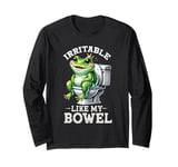 funny frog meme Irritable like my bowel tummy ache survivor Long Sleeve T-Shirt