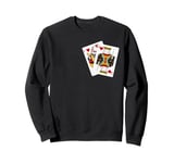 Couple Design for Couples King of Hearts Playing Cards Sweatshirt