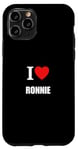 Coque pour iPhone 11 Pro Mignon I Love Heart Ronnie Parents Wife Husband Valentine