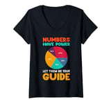 Womens Numbers have Power Let Them Be Your Guide V-Neck T-Shirt