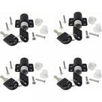 4pcs noir Verrous de Fenêtre Porte Coulissante Patio Embrailleur Bloc Baie Vitrée Coulissante Verrouillage Coulissant Serrure Porte Coulissant