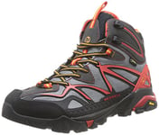 Merrell Homme Capra Mid Sport GTX Chaussures de Trekking et Randonn&Eacutee, Gris, Gris Clair, Rouge, 47 EU