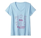 Womens Roobarb & Custard Birds Of A Feather V-Neck T-Shirt