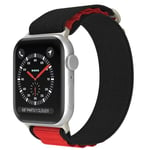 Apple Watch 38/40/41 mm rannekoru Alpine Pro Loop musta/punainen