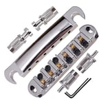 ABR-1 Tune-o-matic Bridge Tailpiece Stop Roller Saddle Bridge Bar For Les Paul Guitar parts (Chrome)