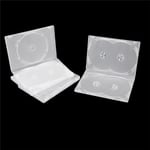 2pcs Standard Clear 3/4 Disc Holds Dvd Cd Case Movie Box Storage 4pcs