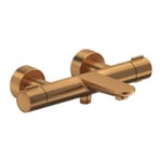 Mitigeur bain douche thermostatique DURAVIT Wave bronze brossé - Monotrou - Laiton - Mural