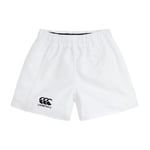 Canterbury Advantage Short de Rugby Garçon, Blanc, FR : XL (Taille Fabricant : 14)