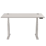 Rectangular Sit-Stand Desk Grey Steel, MFC, PVC CAMBIO 1800 x 800 x 645-1305mm