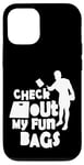 Coque pour iPhone 12/12 Pro Check Out My Fun Bags Jeu de lancer de cornhole