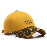 CHENGWJ Casquette de baseball avec imprimé léopard - Beige et jaune - Pour femme