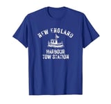 New England Harbour Tow Station Boat Sailor Sea Design USA T-Shirt