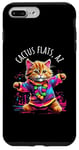 Coque pour iPhone 7 Plus/8 Plus Cactus Flats Arizona Chat dansant Coloré Mignon Kitty Design