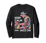 Keep Calm And Jazz On Piano Player Vibe Long Sleeve T-Shirt