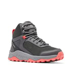 Columbia TRAILSTORM ASCEND MID WATERPROOF Chaussures Montantes De Randonnée Et Trekking imperméables Femme, Gris (Dark Grey x Red Coral), 37.5 EU