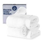 LIVIVO Electric Under Blanket - Heated Underblanket with 3 Heat Settings, Detachable Control, Ultra Fast Heat Up, Overheat Protection & Straps for an Easy Fit (King (U.K. Standard))