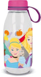 STOR TataWay in viaggio si cresce Disney Gourde Ecozen transparente pour filles Tritan Princesses Cendrillon Belle endormie 460 ml avec capuche et poignée en silicone