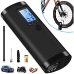 Compresseur Pompe à Air électrique pour Voiture et Vélo, Mini Compresseur Pneumatique Rechargeable 100PSI Pompe à pneu Compresseur électrique Pompe à