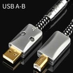 Décodeur Audio Hifi,Ligne De Données De Radiateur,Usb A À B,Type C,Lumière,Câble Numérique Pour Amplificateur,Téléphone Portable,Carte Son Pc - Type Usb A To B-1m