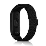 ToVioc Bracelet Compatible avec Xiaomi Mi Band 7/6 / 5/4 / 3, Nylon Ajustable Élastique Sport Bracelet Hommes et aux Dames pour Xiaomi Smart Band 7/6 / 5/4 / 3 - Noir